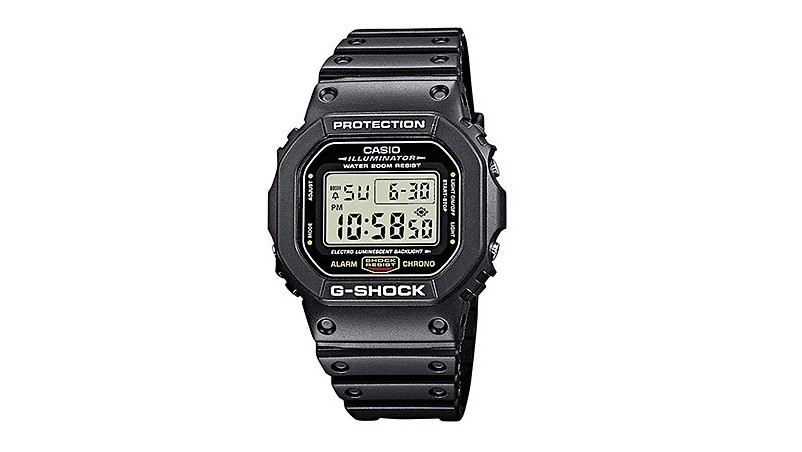 Мужские кварцевые часы Casio G Shock с полимерным ремешком, черный, 20