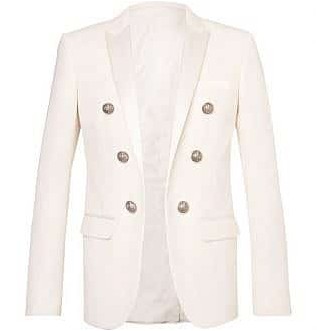 Белый пиджак Balmain