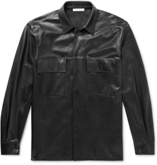 Черная кожаная куртка-рубашка Johnny | Ряд | Мистер портер