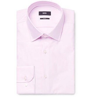 Розовая приталенная хлопковая оксфордская рубашка Jesse