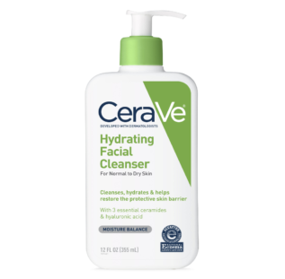 Cerave Hydrating Facial Cleanser 12 унций для ежедневного ухода за лицом