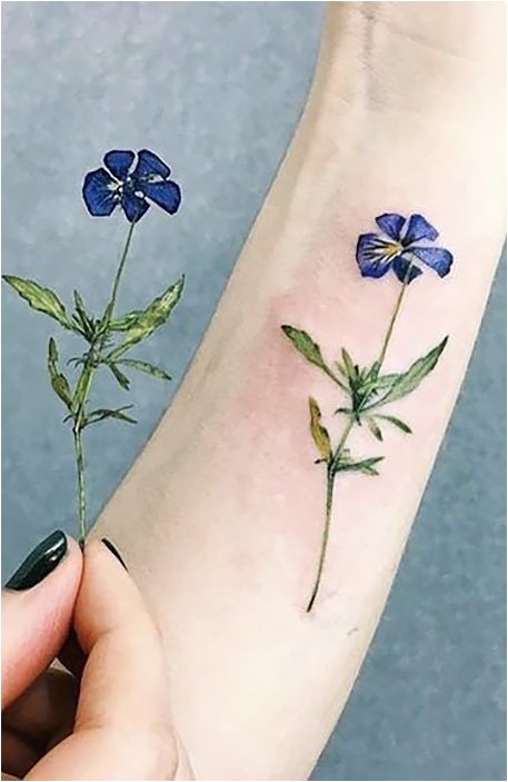 Татуировка Фиолетовый Цветок