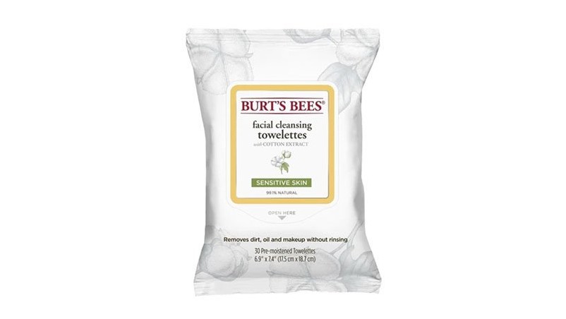 Салфетки очищающие для чувствительной кожи лица Burt's Bees Sensitive