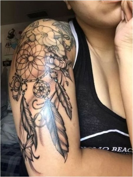 Татуировка на плече Ловец снов