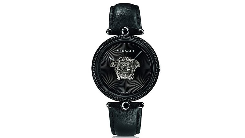 Женские повседневные швейцарские кварцевые часы из нержавеющей стали и кожи Versace 'palazzo Empire'