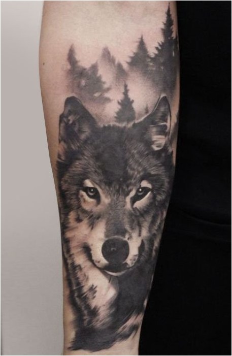 Татуировка Предплечья Волка