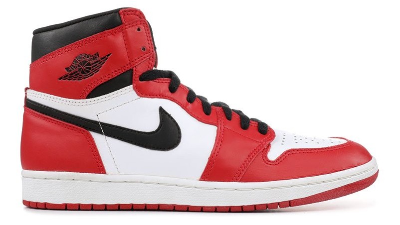 Air Jordan I Белый Черный Красный