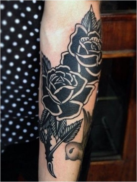 Татуировка Черная роза