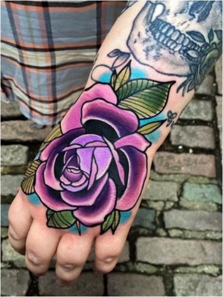 Татуировка С Пурпурной Розой