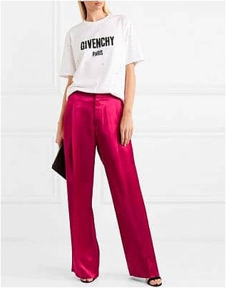Атласные широкие брюки Givenchy