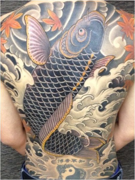 Татуировка Рыба Кои На Спине