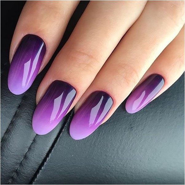 Фиолетовые Ногти Омбре