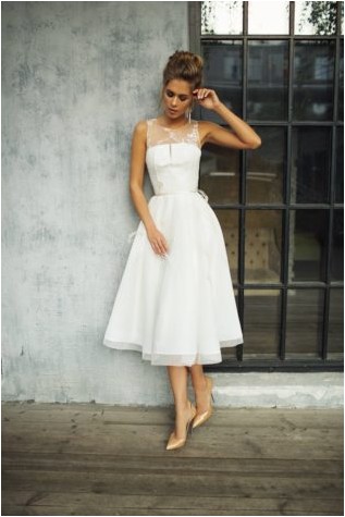 Свадебное платье 'stefani' :: Короткое свадебное платье, свадебное платье до чайной длины, кружевное свадебное платье
