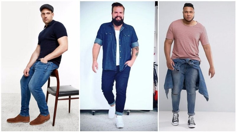 Стандартные джинсы скинни для крупных мужчин