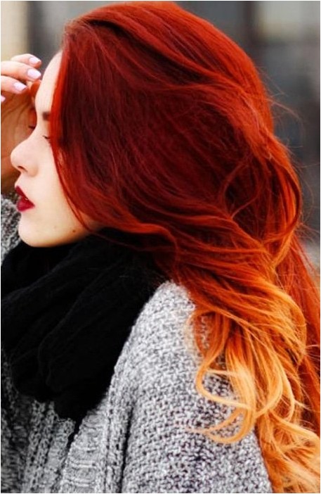 Огненно-Красные Волосы Омбре