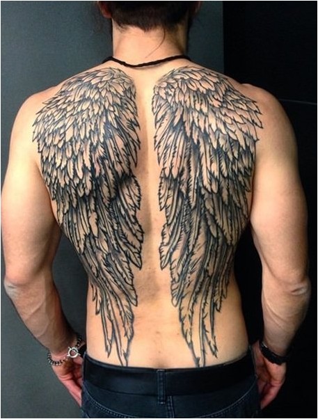 Тату крылья ангела на спине