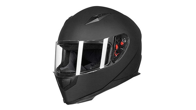 Ilm Полнолицевой матовый черный мотоциклетный уличный велосипедный шлем