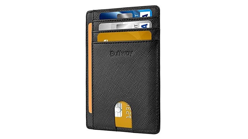 Кожаный кошелек Buffway Slim Minimalist Front Pocket Rfid Blocking Leather Wallet