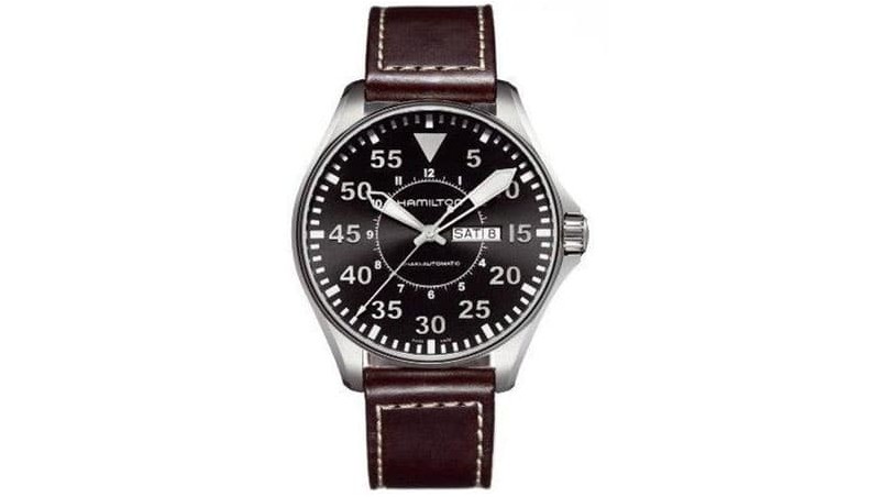 Часы Hamilton H64715535 цвета хаки для пилотов
