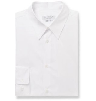 Белая приталенная рубашка из хлопкового поплина Quevedo