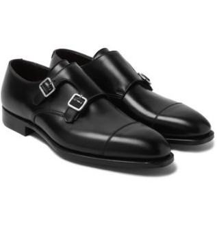 Кожаные туфли-монки с ремешком на носке Thomas Cap Toe