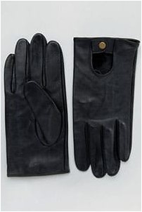 Черные кожаные перчатки для водителей ASOS