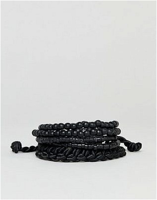 Черные браслеты из бисера Burton Menswear