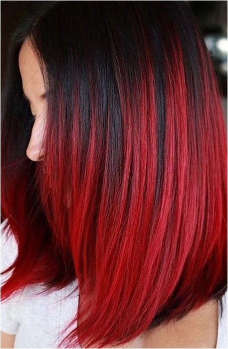 Черные и красные волосы
