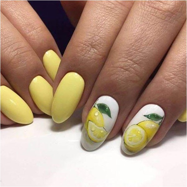 Лимонный Дизайн Ногтей