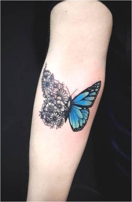 Татуировка Бабочка Подсолнечник