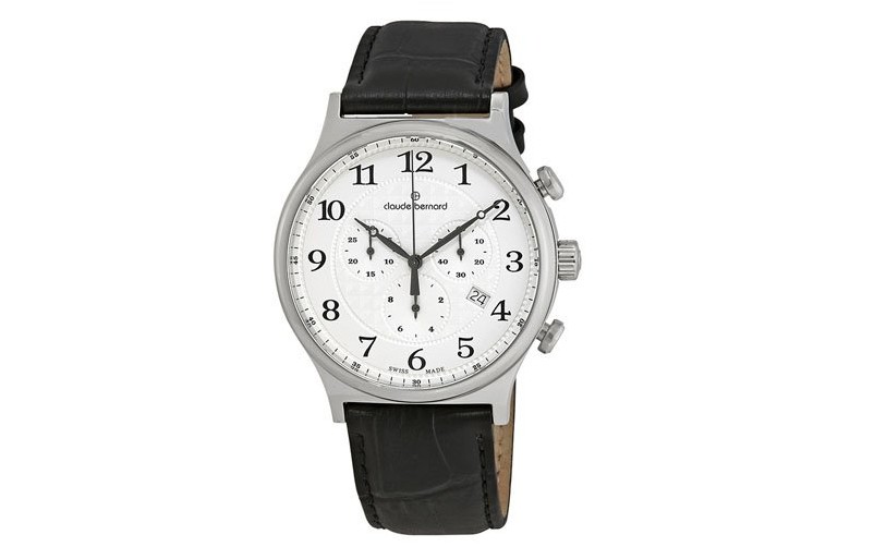 Классические мужские часы с хронографом с серебряным циферблатом 10217 3 Ab