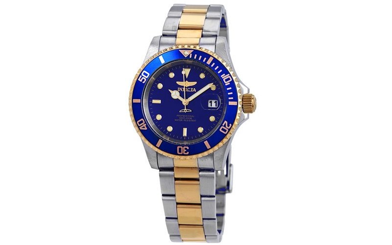 Мужские часы Pro Diver с двухцветным синим циферблатом 40 мм