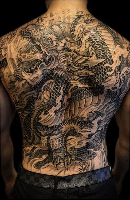 Татуировки На Спине Дракона