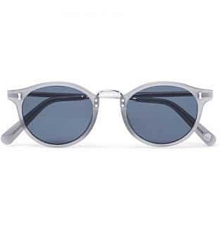 Солнцезащитные очки Flaxman в круглой оправе из ацетата и серебристого цвета