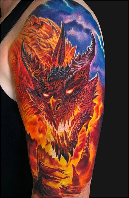 Татуировка Пылающий Дракон