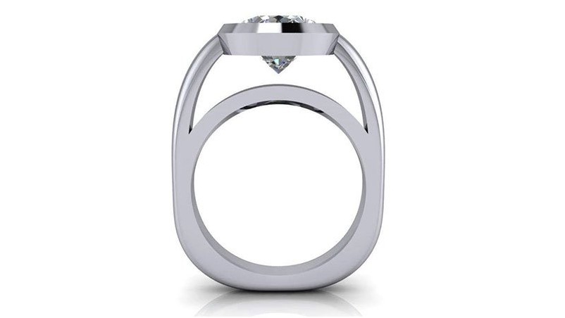 Подвесное кольцо с бриллиантом