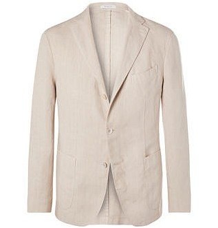 Кремовый пиджак K Jacket Slim Fit из неструктурированного льна