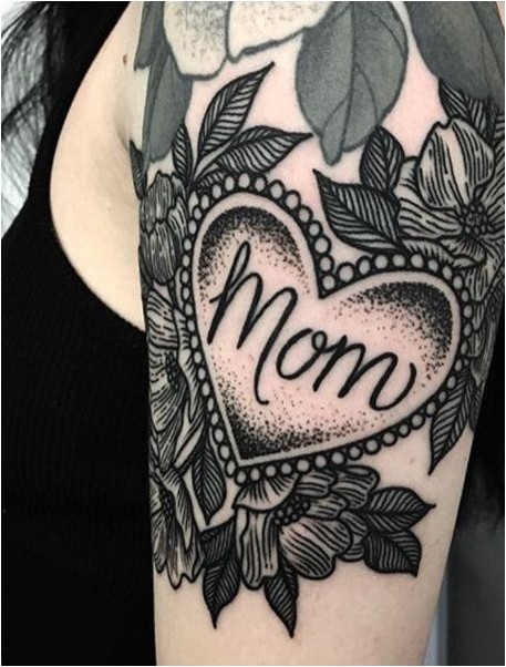 Сердце Мама Tattoo1