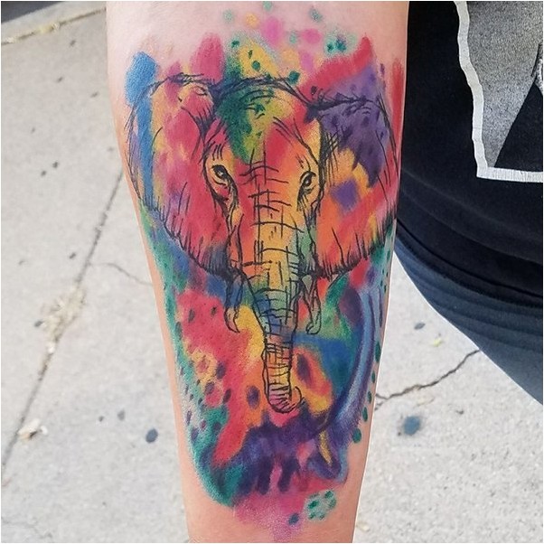 Акварельные Татуировки Слона