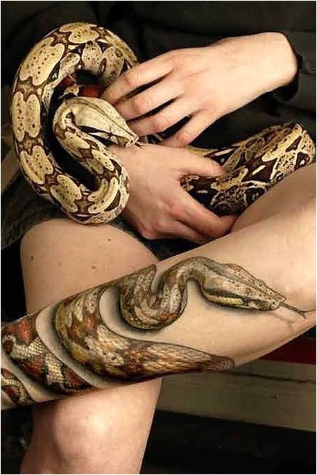 Реалистичная Татуировка Змея