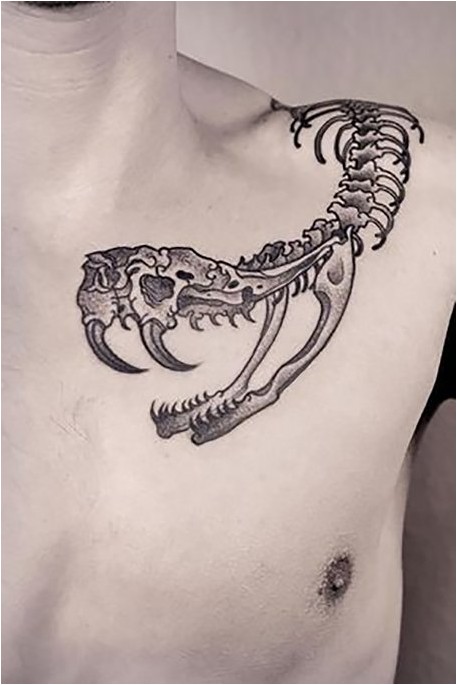 Татуировка Скелет Змеи