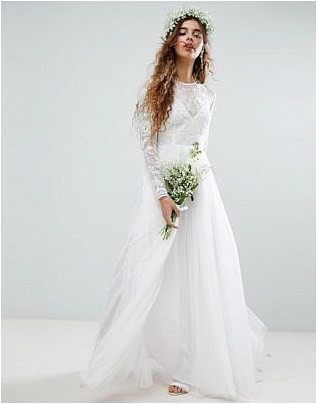 Свадебное макси-платье с вышивкой на лифе Asos Edition