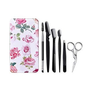 Fitdon Eyebrow Grooming Set, Professional Slant Tip Tweezers