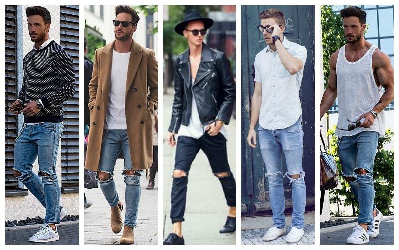 Как носить мужские джинсы скинни