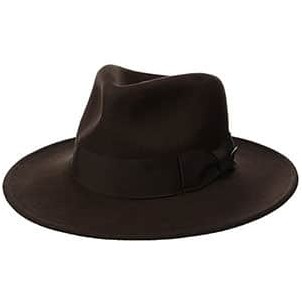 Мужская шерстяная водоотталкивающая фетровая шляпа Indiana Jones Outback с узором Grosgrain