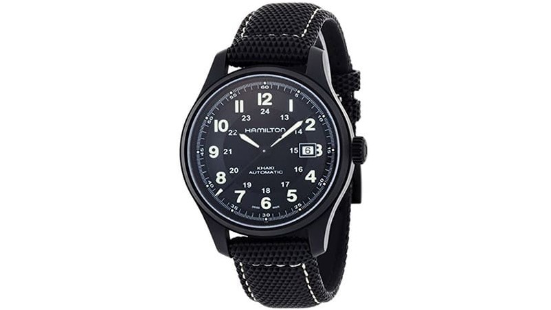 Мужские часы Hamilton Hml H70575733 цвета хаки с черным циферблатом