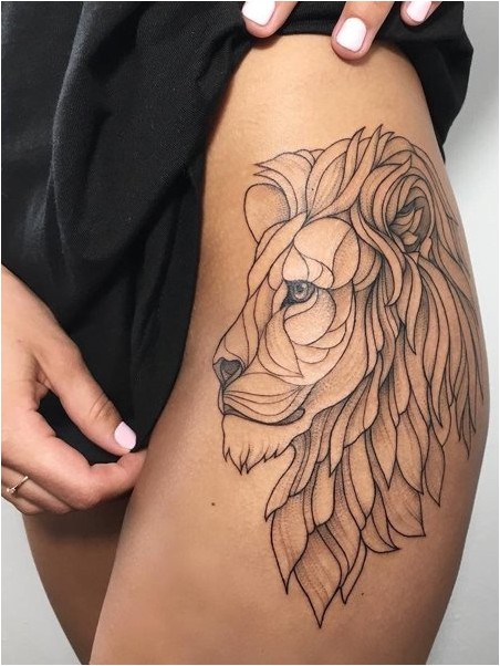 Геометрическая Татуировка Лев