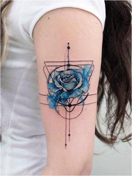 Роза Геометрическая Татуировка1