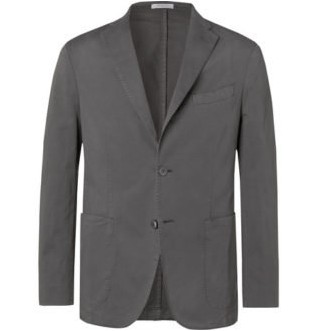 Серый пиджак K Slim Fit пиджак из неструктурированного хлопкового твила