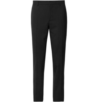 Черные облегающие брюки из эластичной шерсти из натуральной шерсти